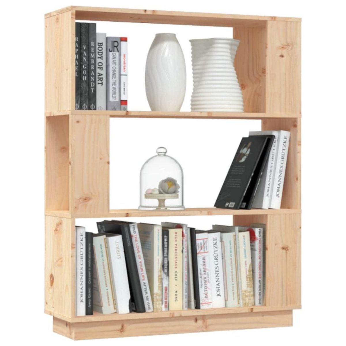 VIDAXL Bibliotheque/Separateur de piece 80x25x101 cm Pin solide