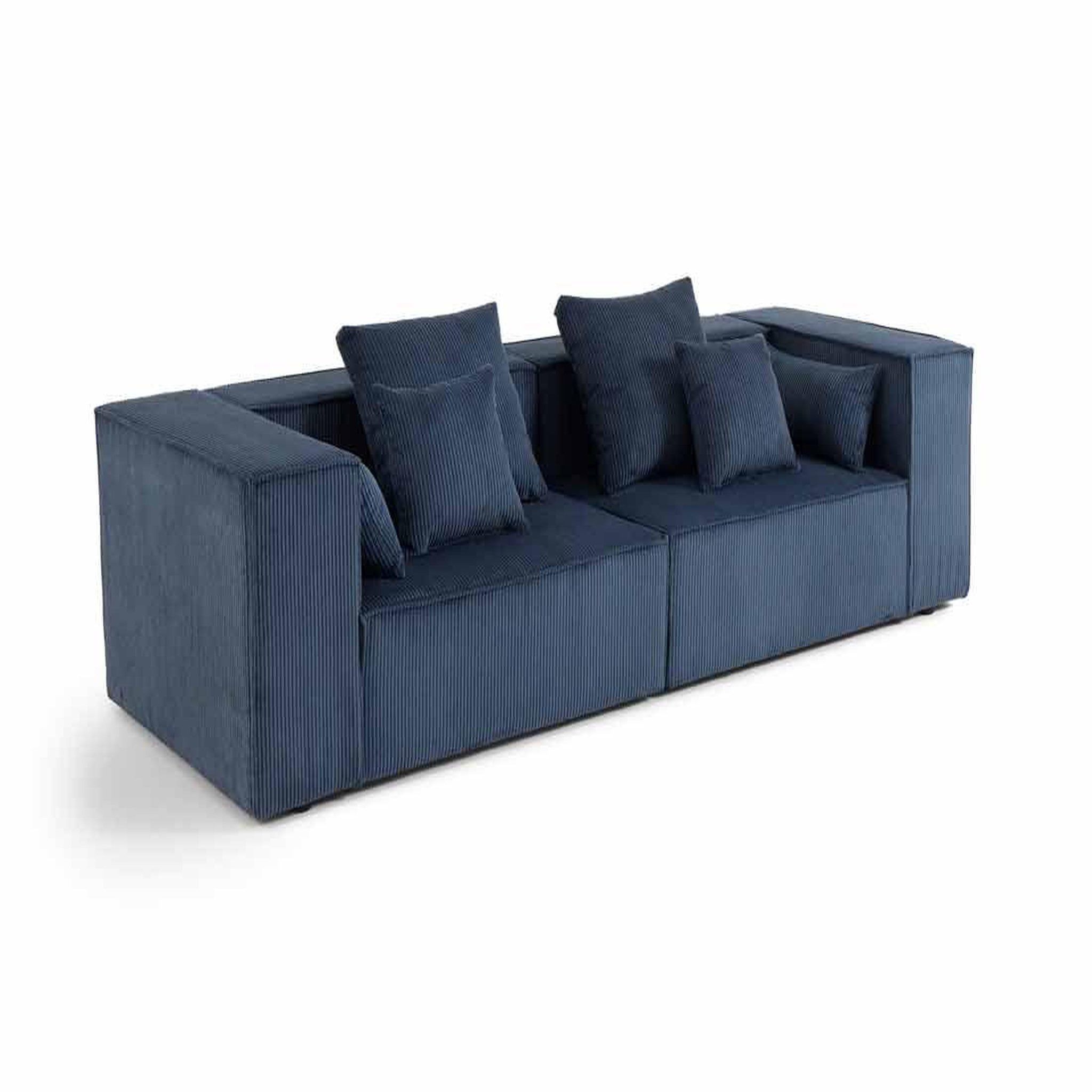 Voir la diapositive 2 : BEST MOBILIER Colombine - canapé modulable droit - 2 places - en velours côtelé