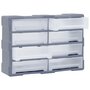 Voir la diapositive 4 : VIDAXL Organisateur multi-tiroirs avec 8 grands tiroirs 52x16x37 cm