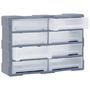 Voir la diapositive 4 : VIDAXL Organisateur multi-tiroirs avec 8 grands tiroirs 52x16x37 cm