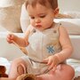 Voir la diapositive 5 : Petit Béguin Salopette bébé en lin mélangé Moka
