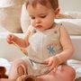 Voir la diapositive 5 : Petit Béguin Salopette bébé en lin mélangé Moka