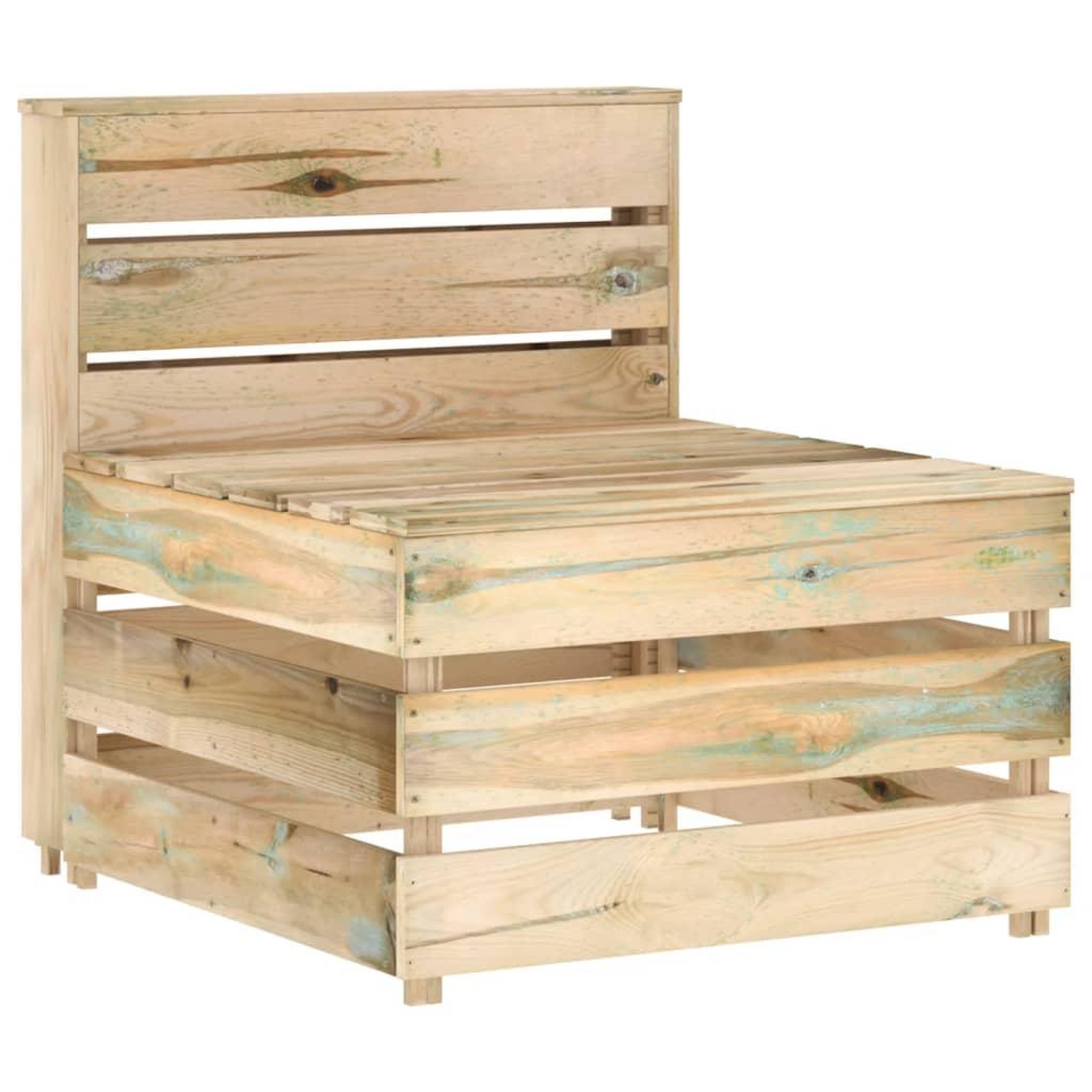 Voir la diapositive 1 : VIDAXL Canape palette de milieu de jardin bois de pin impregne