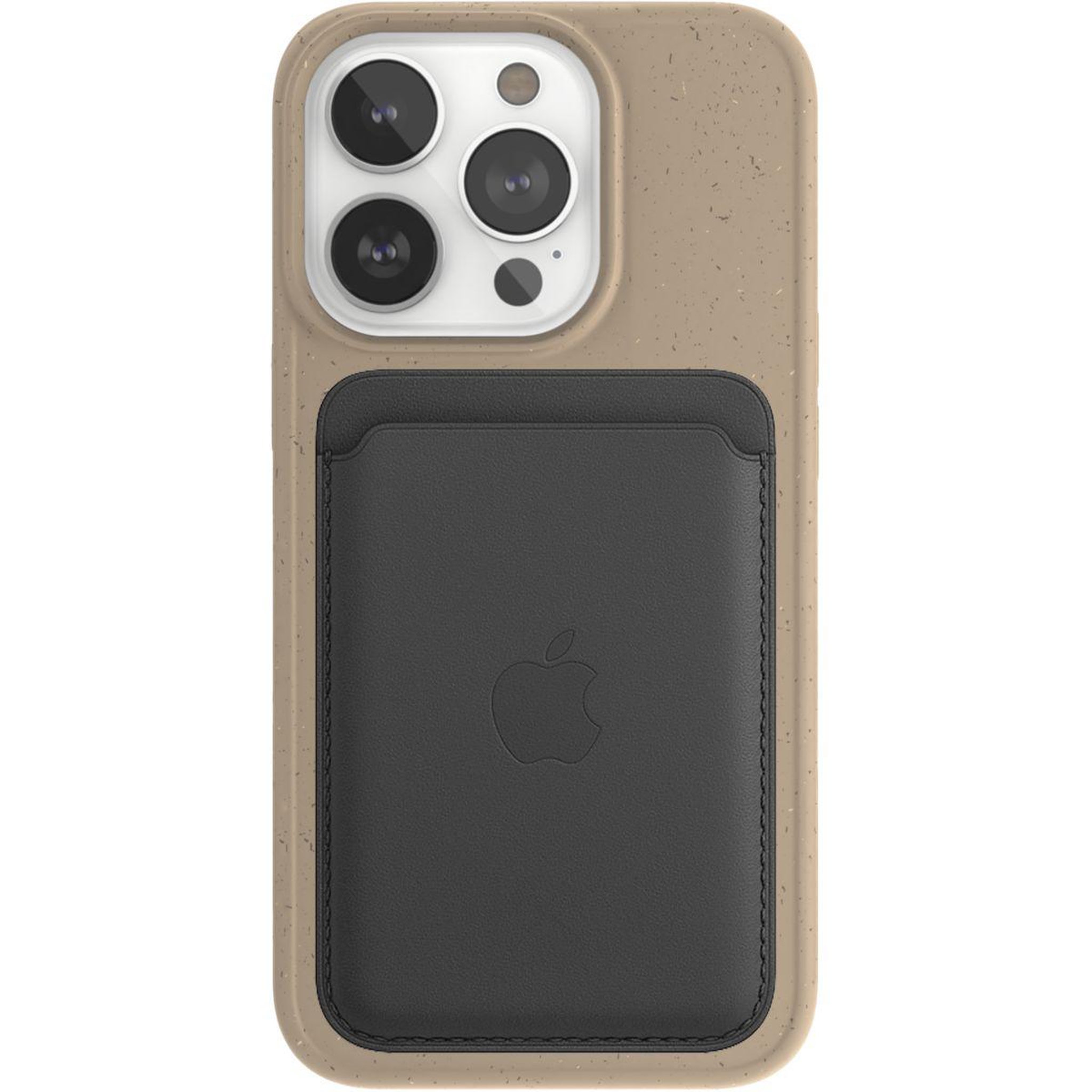 Voir la diapositive 2 : WOODCESSORIES Coque bumper iPhone 14 Pro Max BioCase Taupe