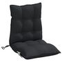 Voir la diapositive 5 : VIDAXL Coussins de chaise a dossier bas lot de 6 noir tissu oxford