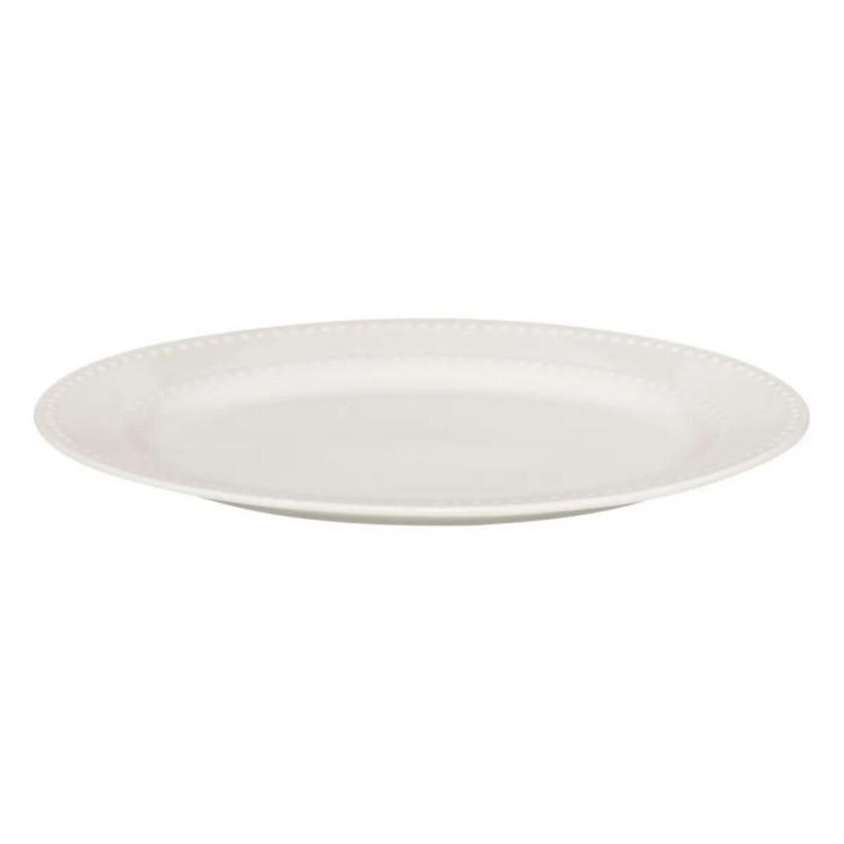 SECRET DE GOURMET Plat de Présentation en Porcelaine  Perle  33cm Blanc
