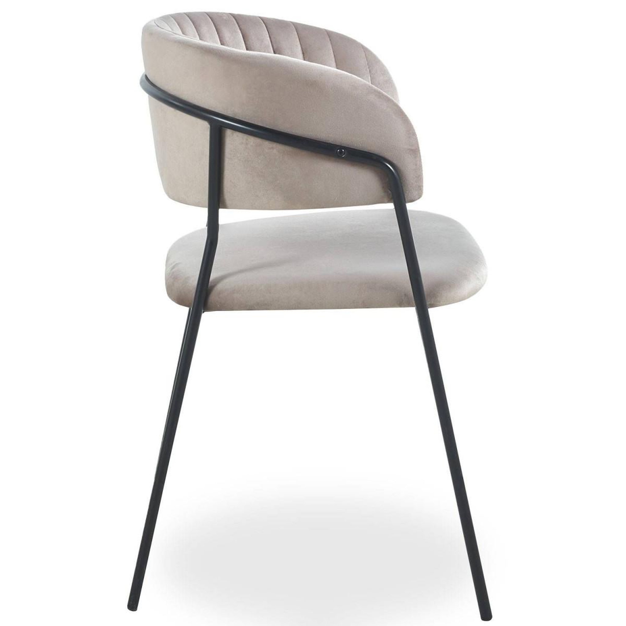 Voir la diapositive 4 : Paris Prix Lot de 8 chaises en velours  batora  79cm taupe & noir