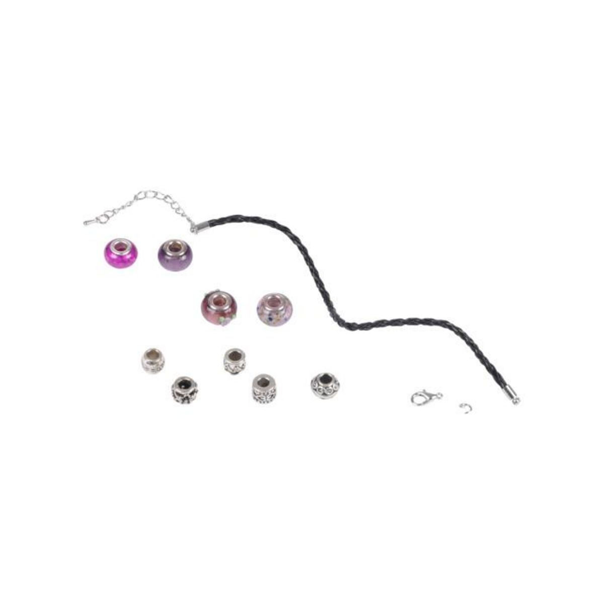 Paris Prix Kit Bracelet Mode  Charms  9cm Mauve