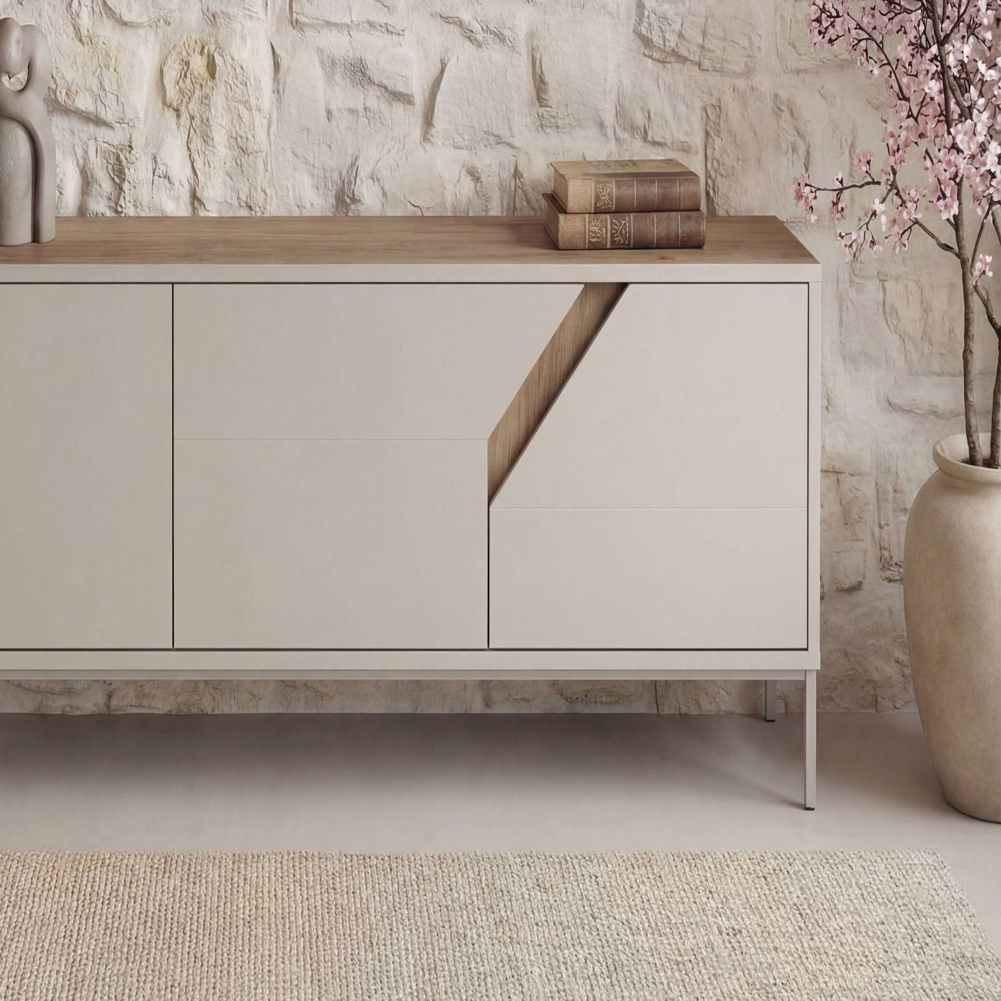 Voir la diapositive 6 : CASANOVA PARIS Dalia - meuble tv 150cm en mélamine - beige