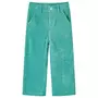 VIDAXL Pantalons pour enfants velours cotele vert menthe 104