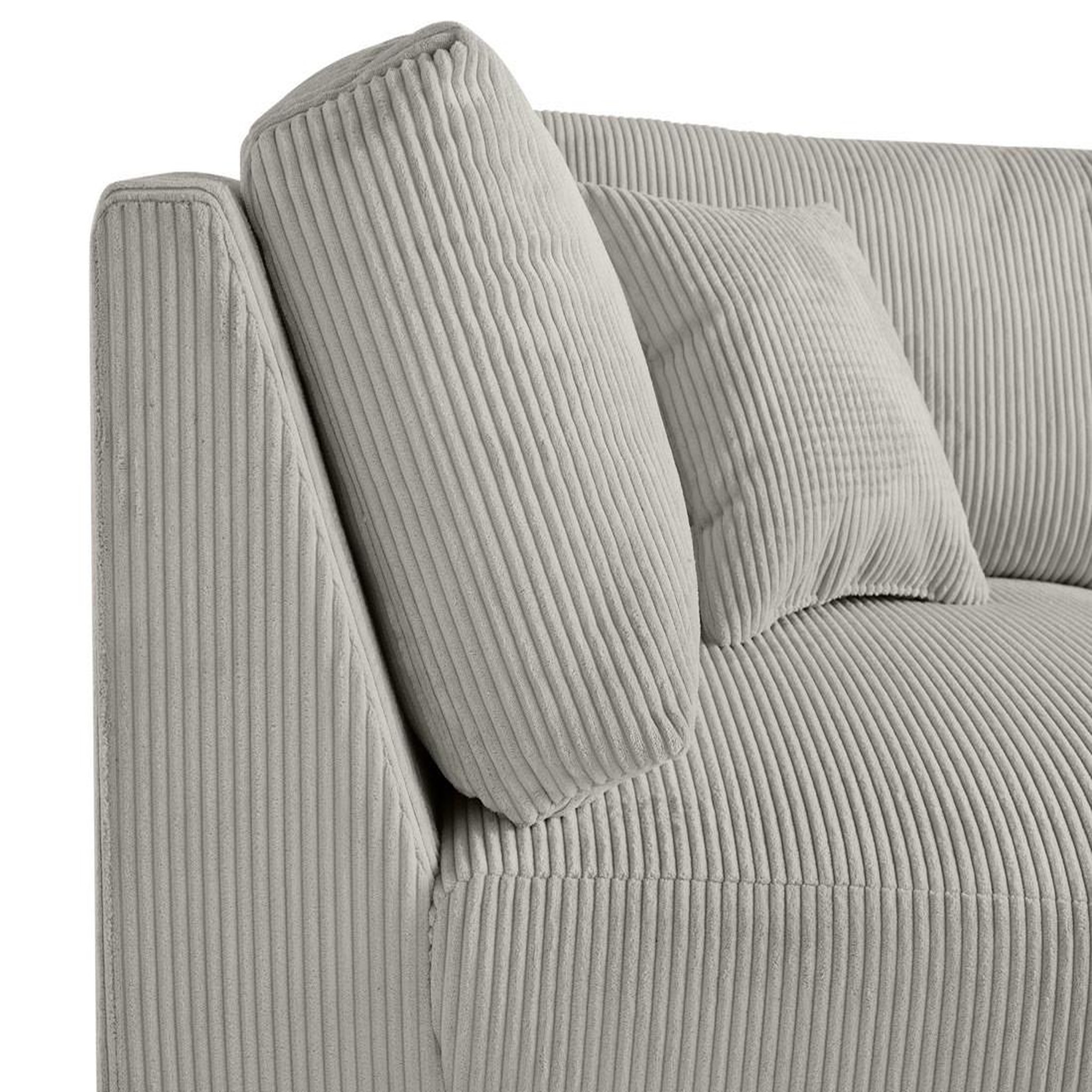 Voir la diapositive 5 : BEST MOBILIER Garance - module d'assise d'angle réversible - en velours côtelé