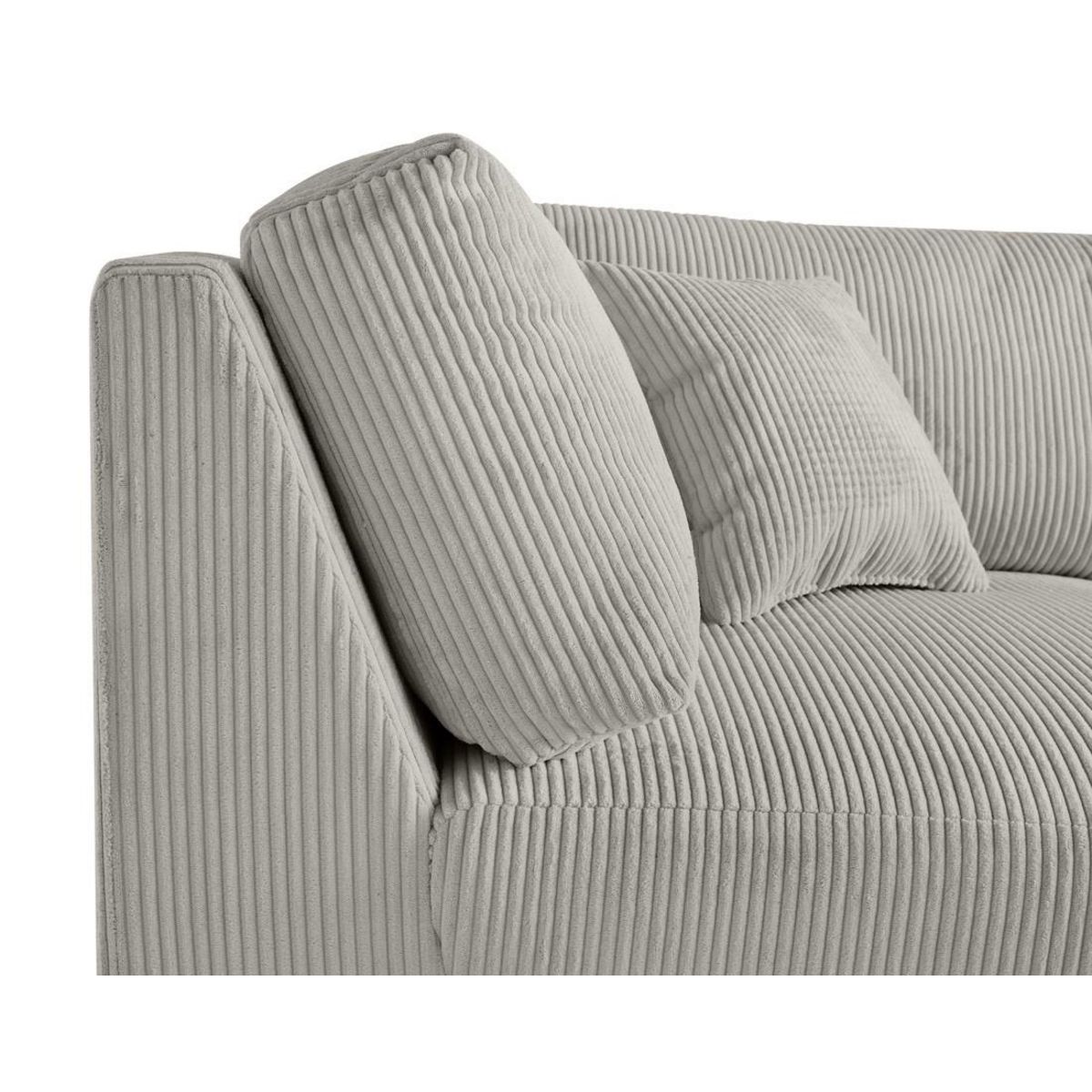 LISA DESIGN Garance - module d'assise d'angle réversible - en velours côtelé