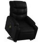 Voir la diapositive 3 : VIDAXL Fauteuil inclinable de massage electrique noir similicuir