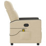 Voir la diapositive 4 : VIDAXL Fauteuil de massage inclinable Creme Tissu