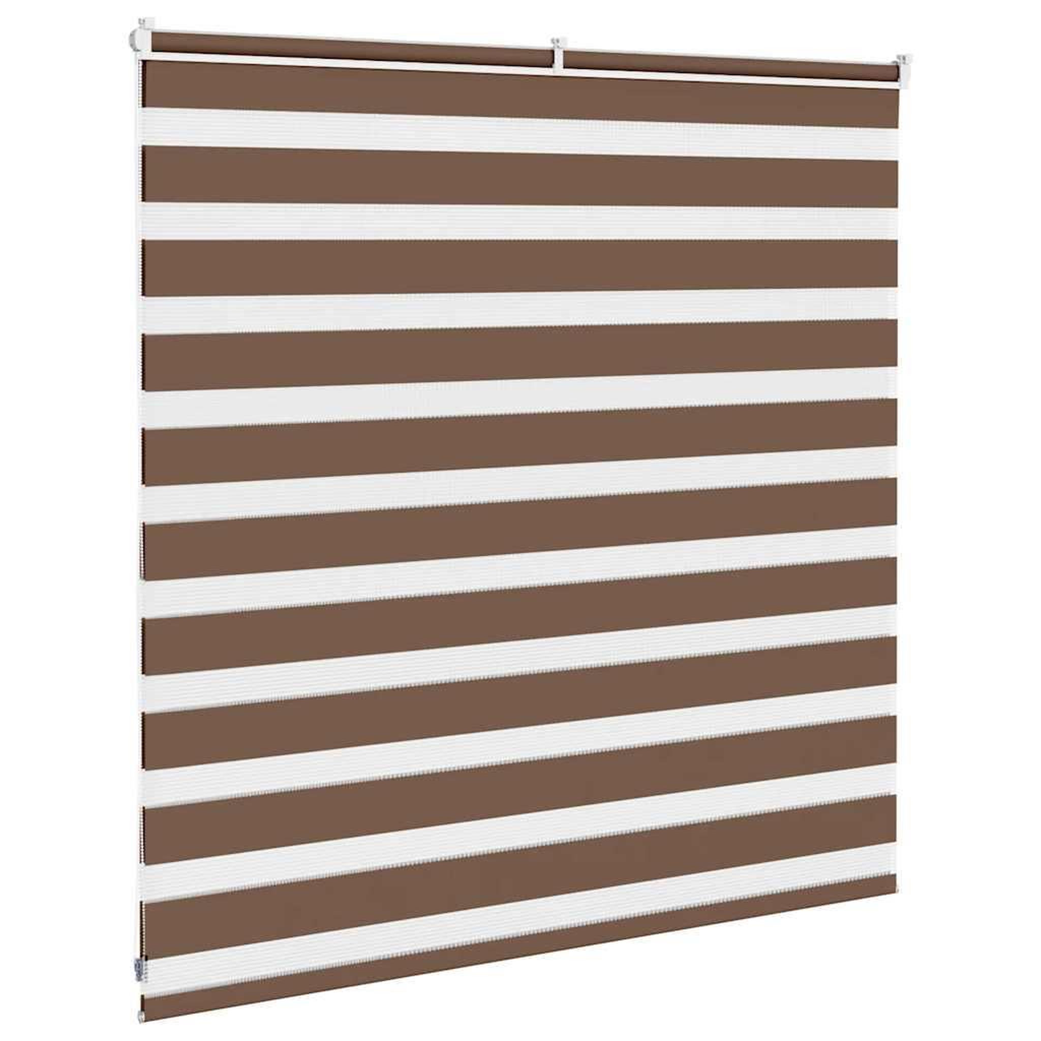 Voir la diapositive 4 : VIDAXL Store zebre marron 145x100cm largeur du tissu 140,9cm polyester