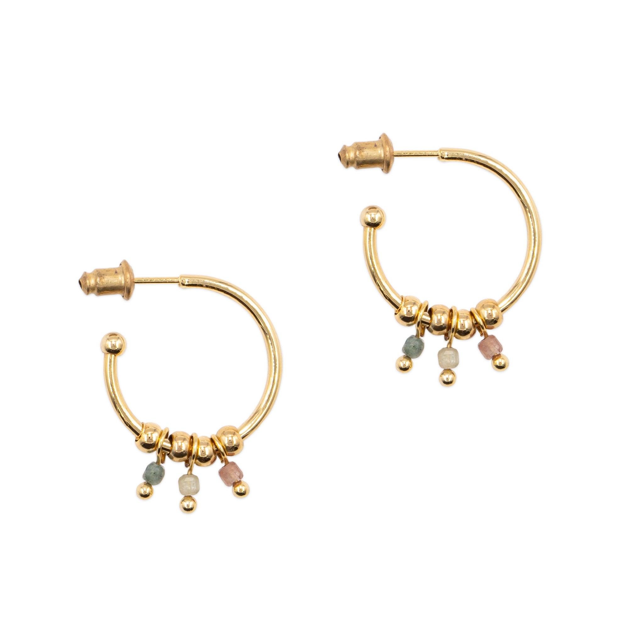Voir la diapositive 1 : SLOYA Boucles d'oreilles Karia en pierres Tourmaline