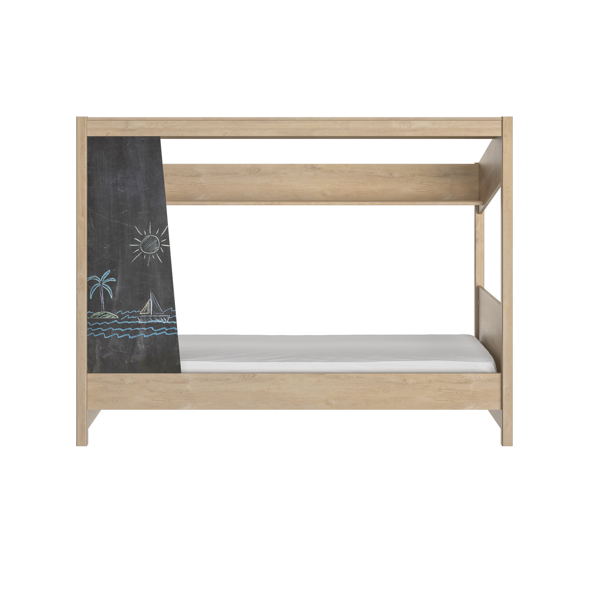 Voir la diapositive 3 : LIT cabane junior 90X200cm LUCE