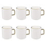 Voir la diapositive 1 : SECRET DE GOURMET Lot de 6 Mugs en Porcelaine  Arya  35cl Blanc