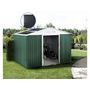 Voir la diapositive 2 : Habitat et Jardin Abri de jardin métal -  Rosas  - 7,06 m² avec panneaux solaires - Vert