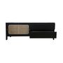 Voir la diapositive 4 : CONCEPT USINE Meuble TV en bois noir et cannage BALI