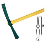 Leborgne Pioche-hache corse, douille ovale 2 kg - sans manche