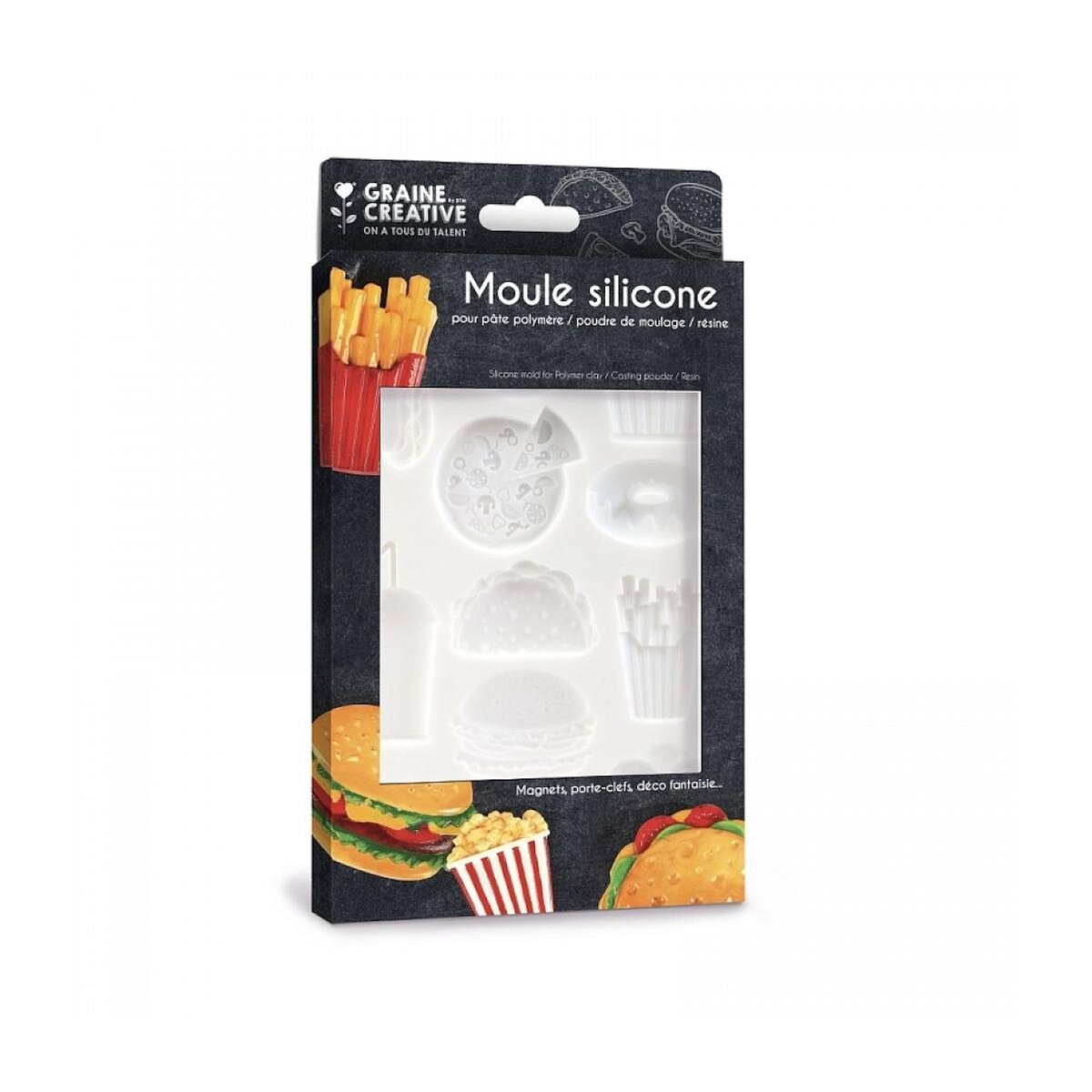 Graine créative Moule en silicone 20x13 cm Junk food