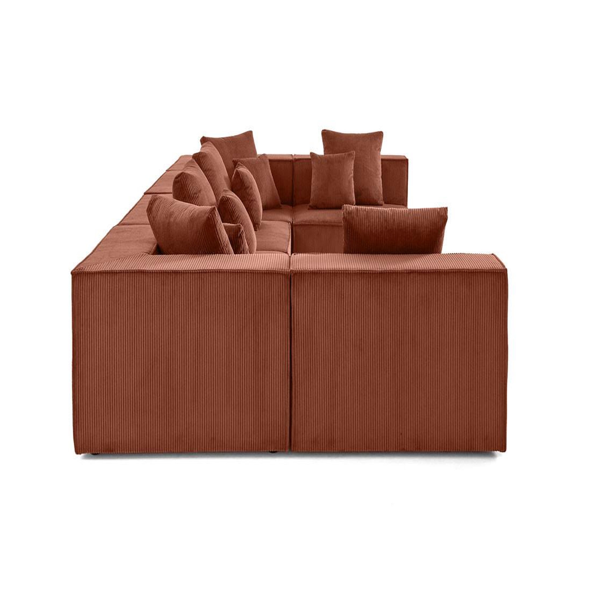 Voir la diapositive 6 : BEST MOBILIER Colombine - canapé modulable panoramique - 7 places - en velours côtelé
