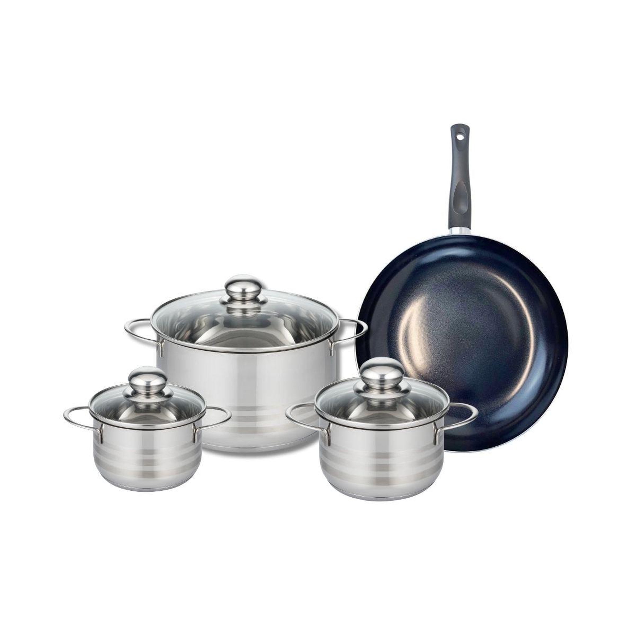 ELO Ensemble de 1 poêle de cuisson 28 cm et 3 faitouts 14, 16 et 24 cm elo prima brillant