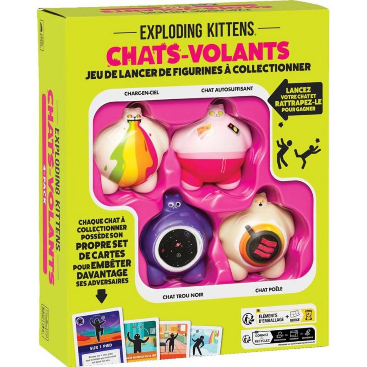 Asmodee Jeu d'ambiance Asmodee Chats volants Pack 4