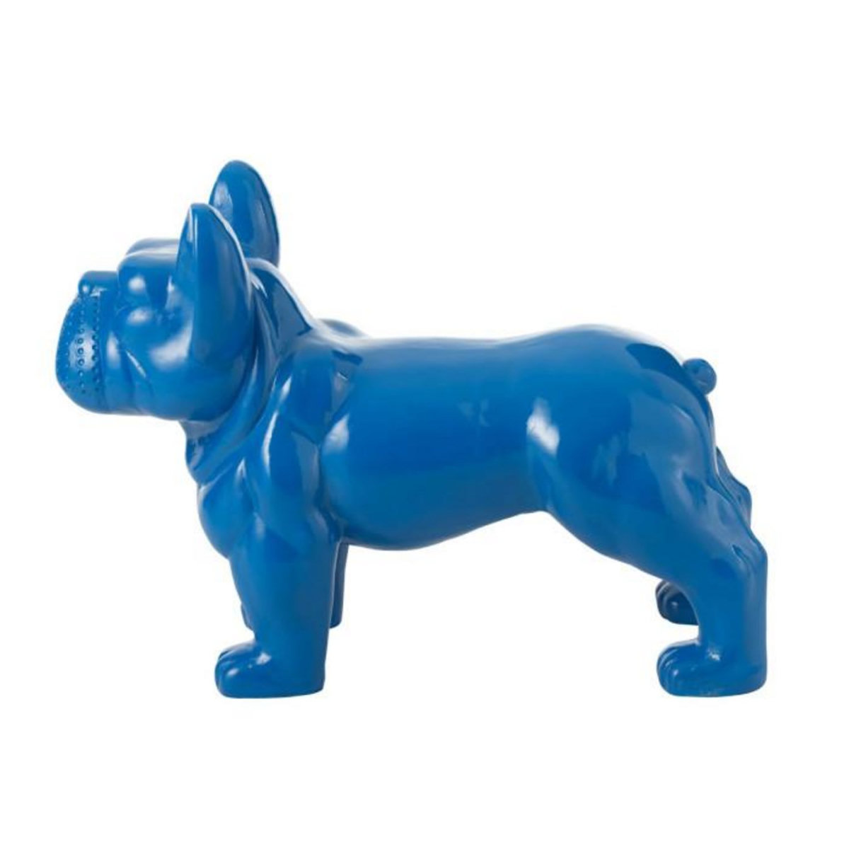 Paris Prix Statue Déco  Bulldog  88cm Bleu
