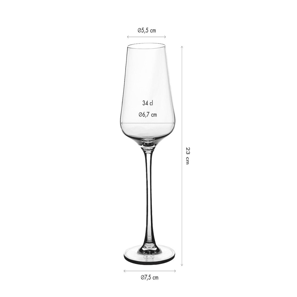 BJORN Verre à pied 34cl LAGOM - 6 pièces
