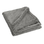 Paris Prix Plaid Uni en Flanelle  Nelia  125x150cm Gris