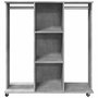 Voir la diapositive 4 : VIDAXL Garde-robe avec roues gris beton 102x38x110cm bois d'ingenierie