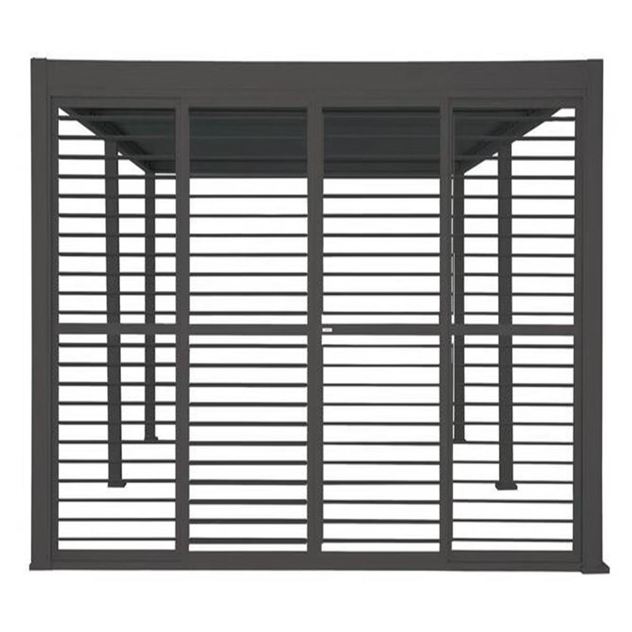 HESPERIDE Persiennes coulissantes pour pergola evora côté 4 m graphite - hespéride