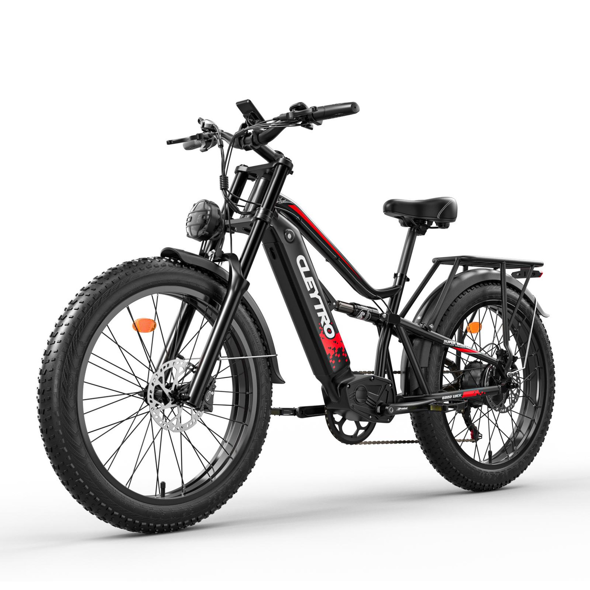 Cleytro Vélo électrique CLEYTRO ES7 Fat, batterie amovible 48 V 18 Ah, 26 pouces. Coloris disponibles : Blanc, Noir