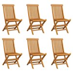 VIDAXL Chaises pliables de jardin 6 pcs Bois de teck solide
