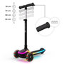Voir la diapositive 4 : KINDERKRAFT Trottinette Kinderkraft RAKET UP 2-en-1 avec siège réglable, roues RGB LED, plateau lumineux, pliable dès bébé, Noir