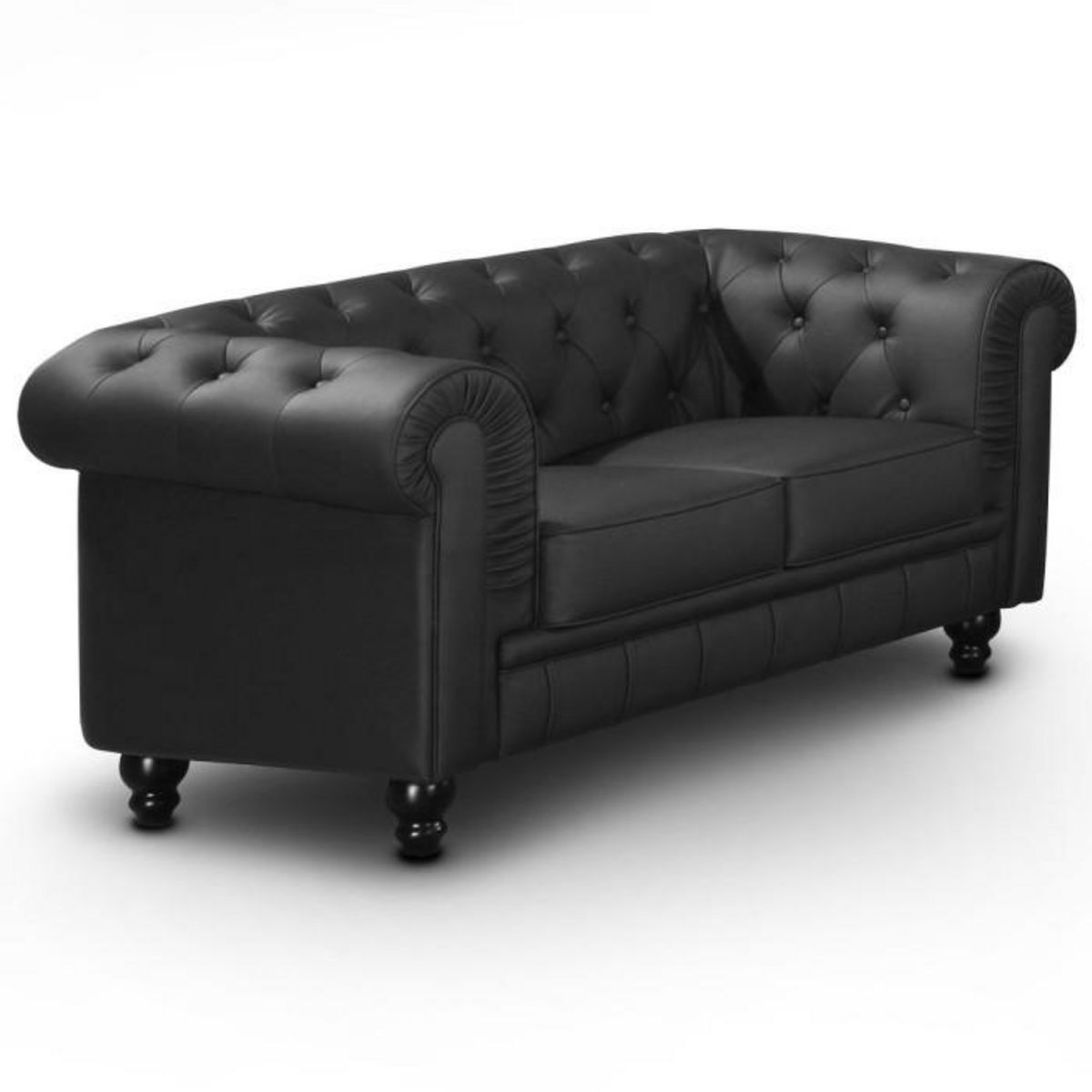 Paris Prix Canapé 2 Places  Chesterfield  158cm Noir