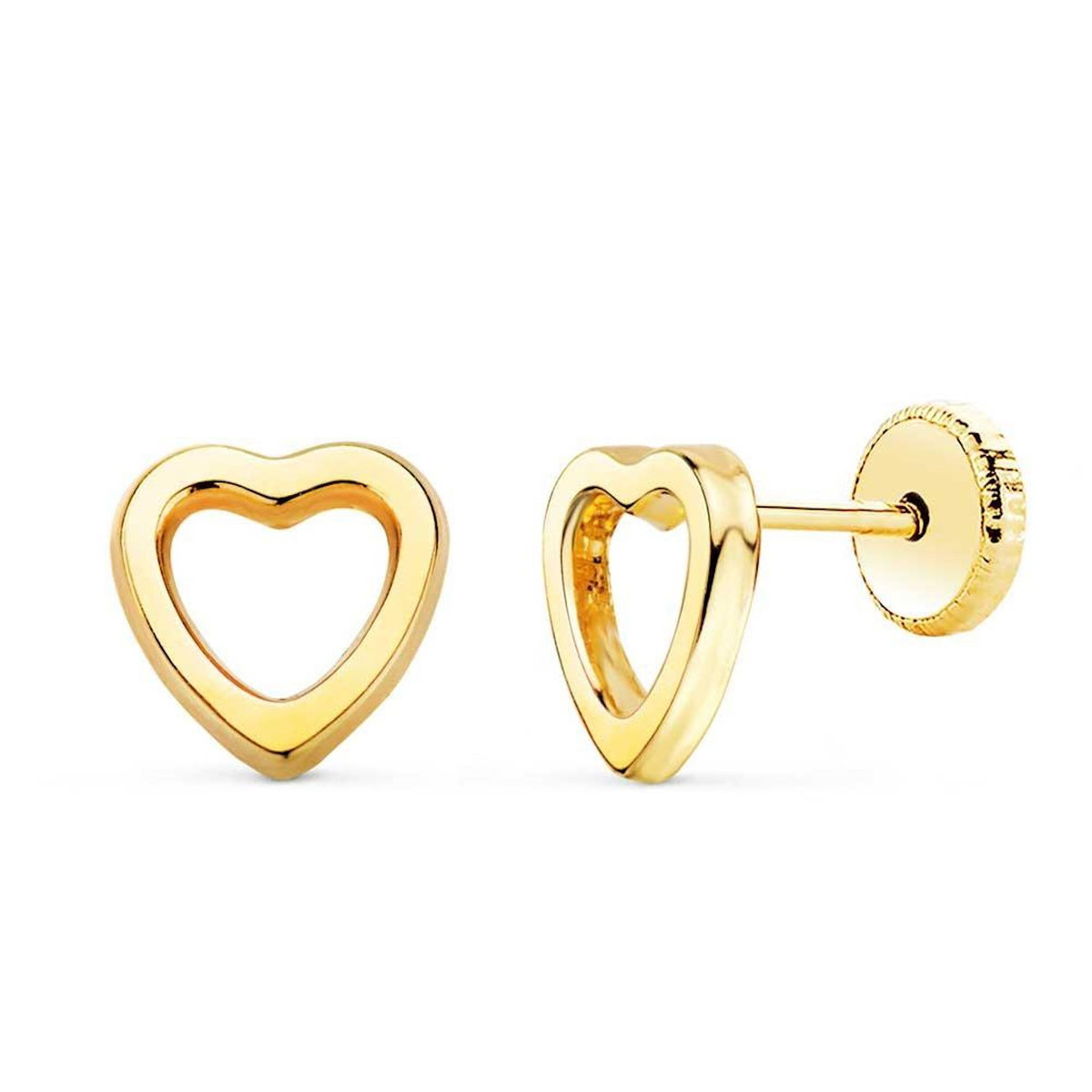L'ATELIER D'AZUR Boucles d'Oreilles Or 18 Carats 750/000 Jaune - Coeurs