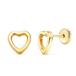 L'ATELIER D'AZUR Boucles d'Oreilles Or 18 Carats 750/000 Jaune - Coeurs