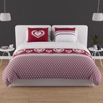 SOLEIL D'OCRE Parure housse de couette en coton 57 fils PASSION, par Soleil d'ocre. Coloris disponibles : Rouge, Gris