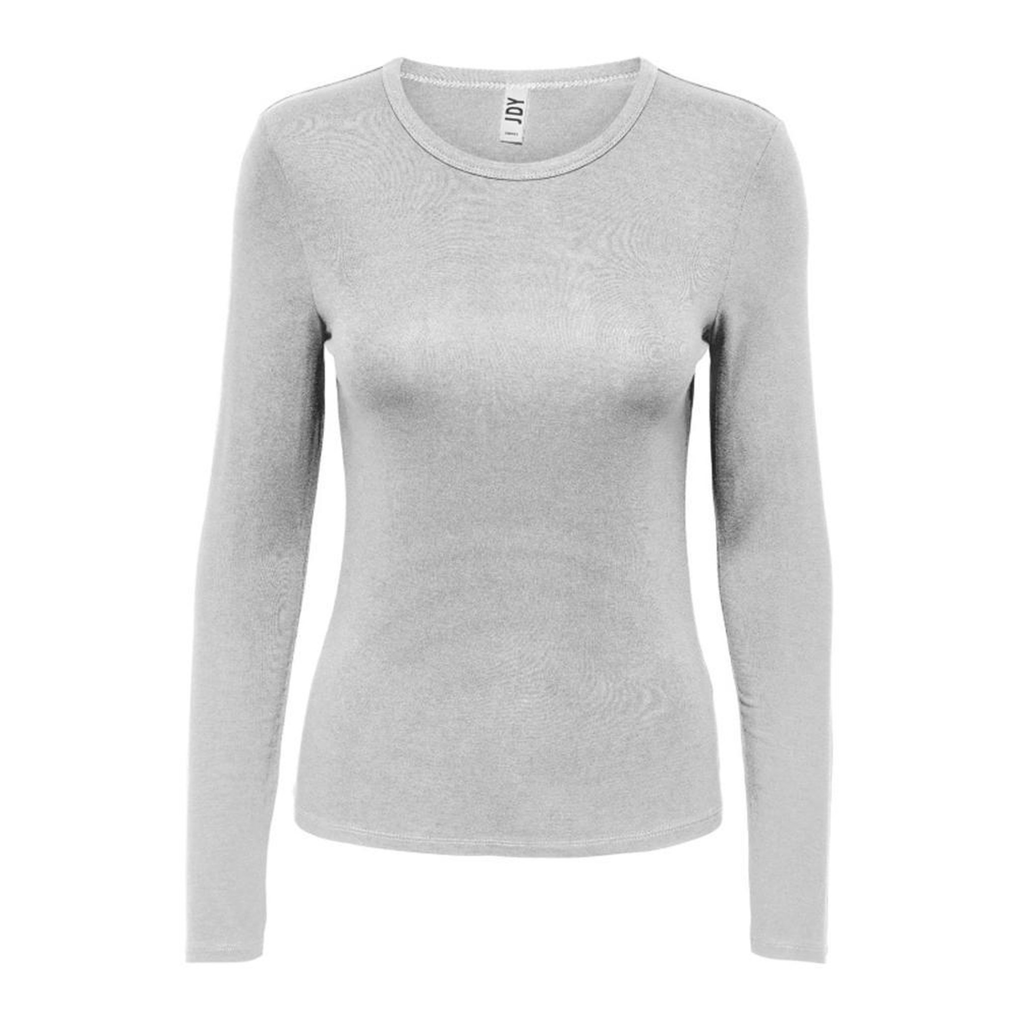 JACQUELINE DE YONG T shirt Manches Longues  Femme JDY Mila. Coloris disponibles : Gris