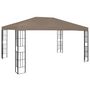 Voir la diapositive 3 : VIDAXL Tonnelle avec guirlande lumineuse a LED 4x3 m Taupe