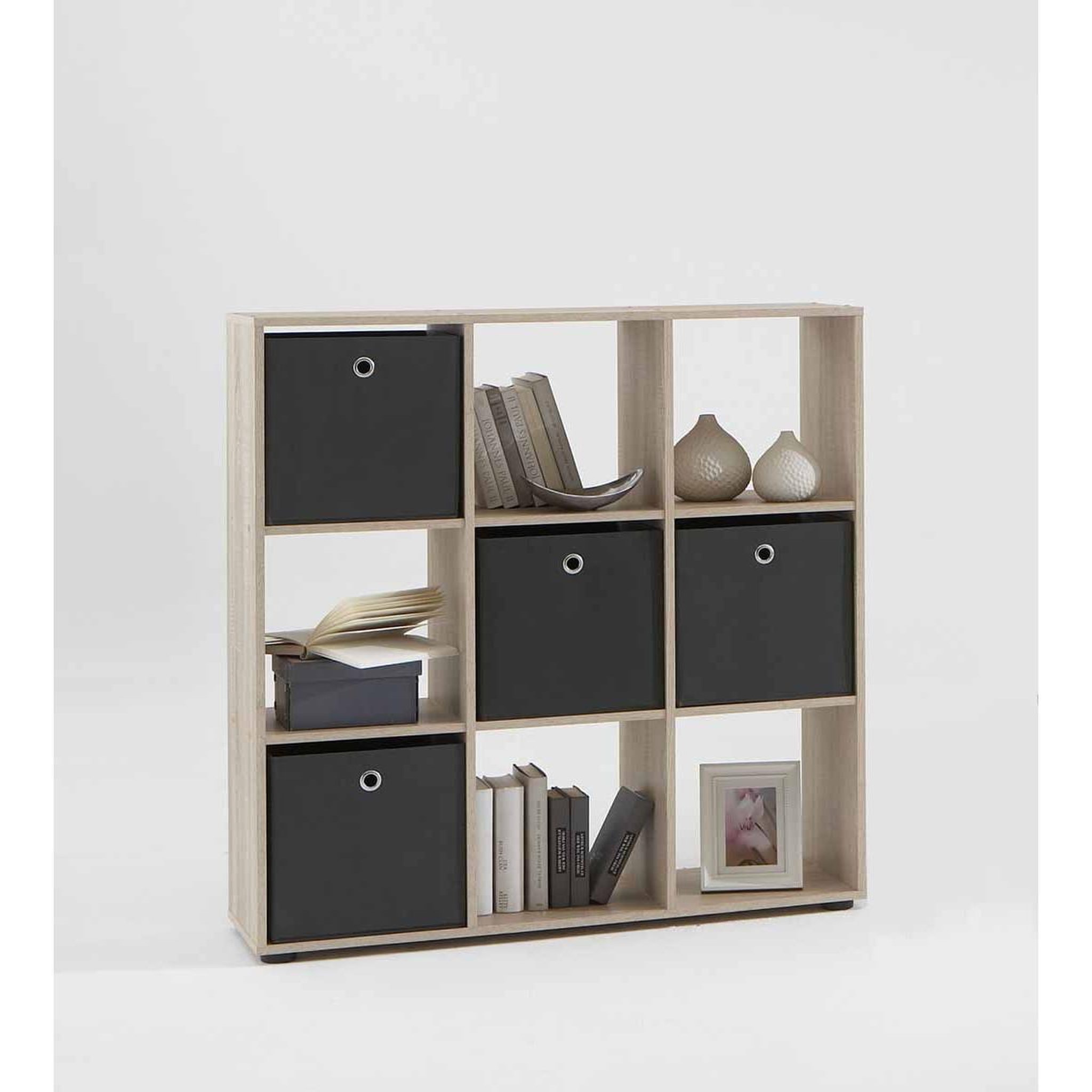 Voir la diapositive 3 : Paris Prix Étagère 9 cases design  gaman  108cm chêne