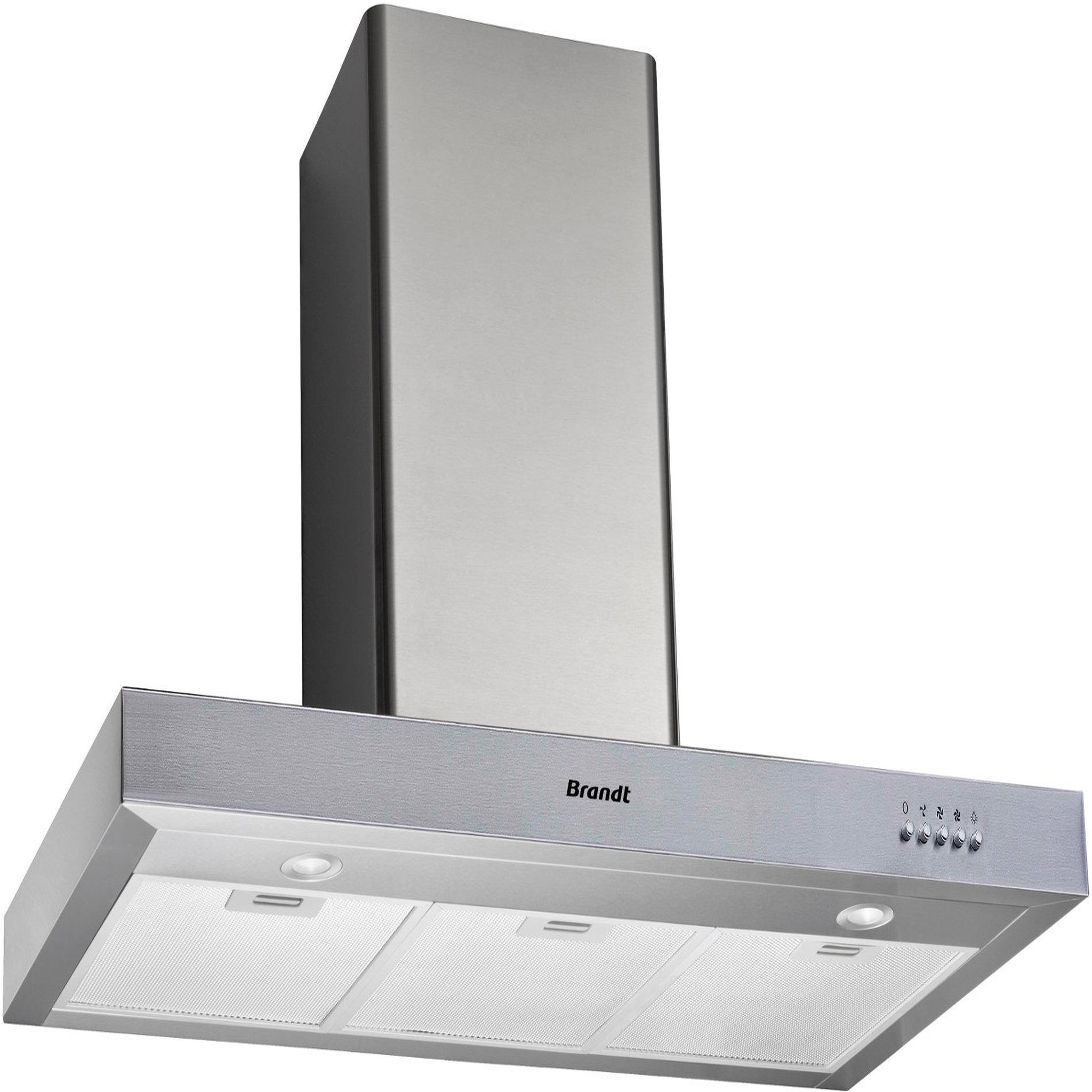 BRANDT Hotte décorative murale 90cm 617m3/h inox - BHB6901X