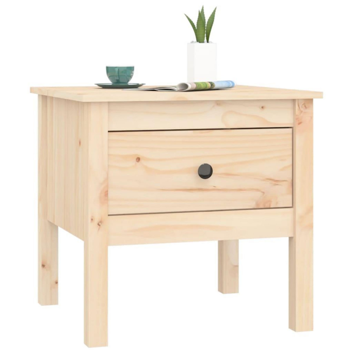 VIDAXL Table d'appoint 50x50x49 cm Bois massif de pin