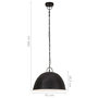 Voir la diapositive 6 : VIDAXL Lampe suspendue industrielle vintage 25 W Noir Rond 41 cm E27