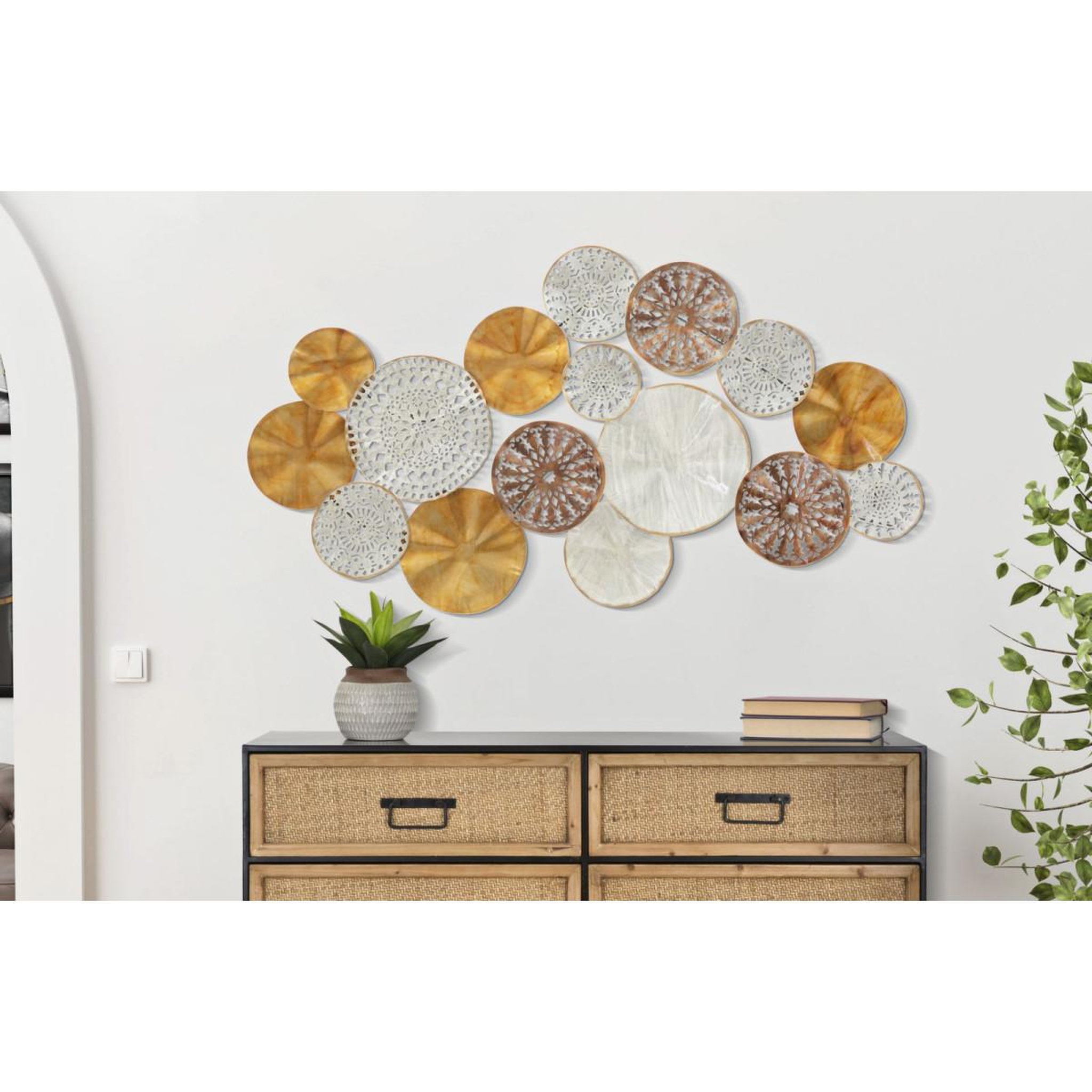 Voir la diapositive 5 : Paris Prix Décoration murale en métal  triby  125cm multicolore