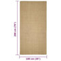Voir la diapositive 6 : VIDAXL Tapis en sisal pour griffoir 100x200 cm