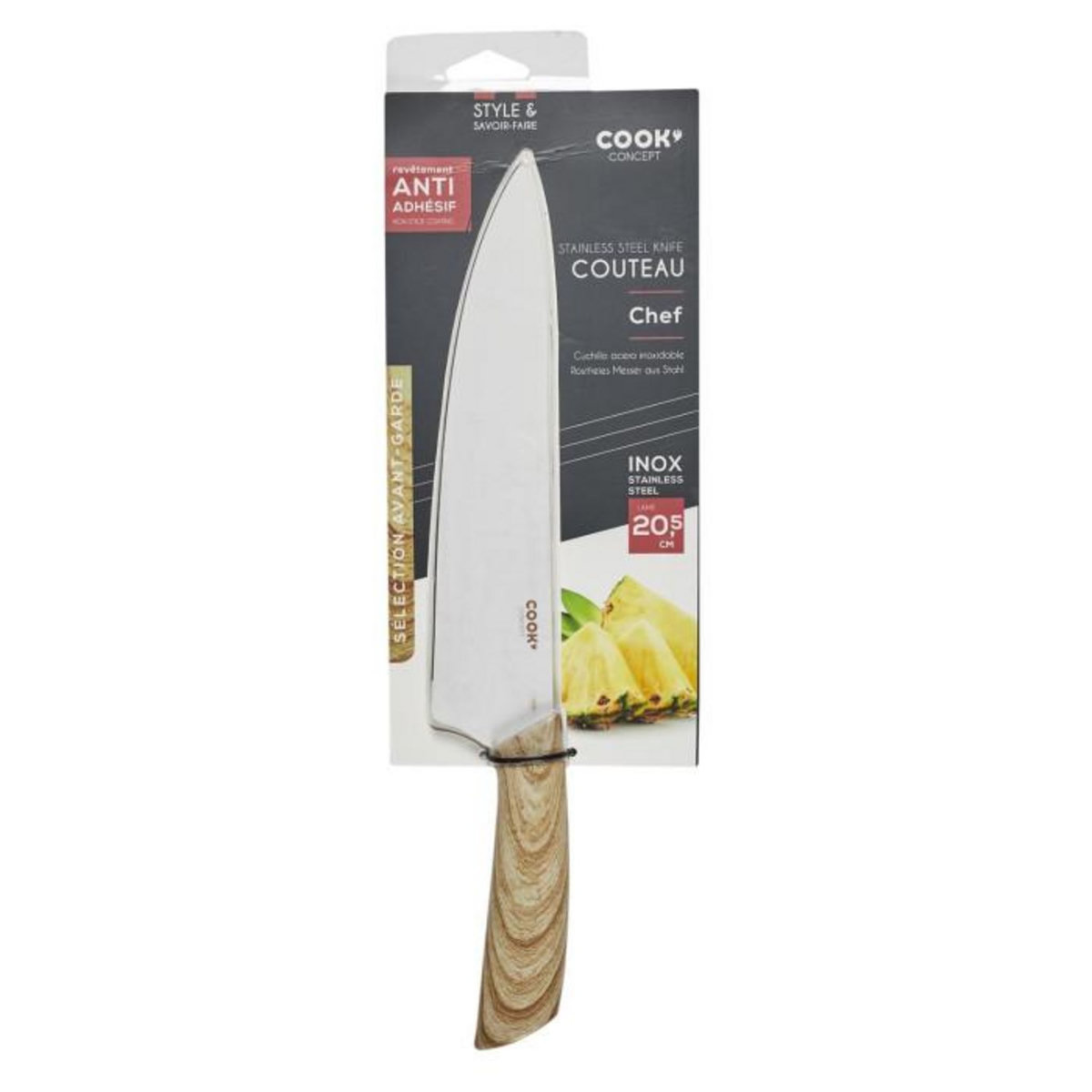 Paris Prix Couteau Chef  Anti-Adhésif  33cm Naturel